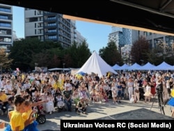 Українці під час святкування Дня незалежності України в Брюсселі, 24 серпня 2025 року