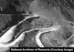 The Transfagarasan road photographed shortly after its September 1974 opening