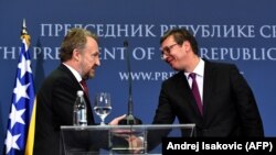 Bakir Izetbegović, predsjednik SDA i Aleksandar Vučić, predsjednik Srbije, arhivska fotografija 