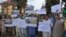 Pakistani journalists protest against the arrest and torture of their colleagues by authorities in Quetta in June 2020.