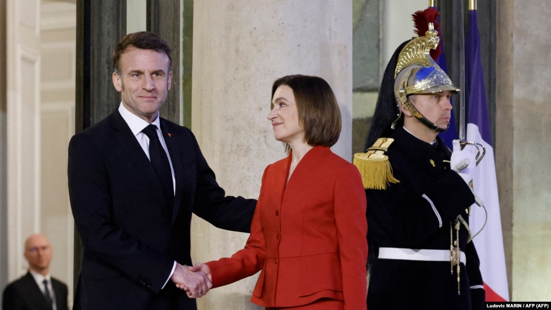 Președintele Franței, Emmanuel Macron, o primește la Paris pe președinta moldoveană, Maia Sandu, 10 martie 2025