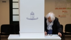 Избирательный участок в Будапеште, 12 апреля 2026 года