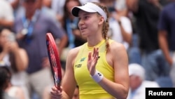 Елена Рыбакина US Open жарысында. Нью-Йорк. 9 қыркүйек 2026 жыл.