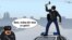 Azerbaijan - cartoon on so called "attack on police" in Baku