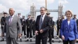 Predsjednik Evropskog savjeta Antonio Costa, britanski premijer Keir Starmer i predsjednica Evropske komisije Ursula von der Leyen u Londonu nakon samita Velika Britanija-EU, 19. maja 2025.