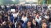 Haft-Tapeh Sugar Mill workers protesting in November for unpaid wages..