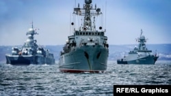 Российские военные учения в Черном море, апрель 2021 года