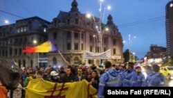 La ultimul protest anti-corupție la București