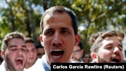 Juan Guaido a participat, joi, la un protest împotriva lui Nicolas Maduro, liderul contestat de tot mai multe țări și de majoritatea venezuelenilor