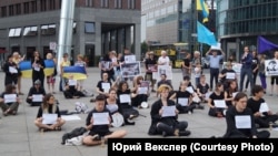 Акция #SaveOlegSentsov в Берлине, 2 июня 2018 года