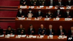 Visoki kineski vojni oficiri na otvaranju Nacionalnog narodnog kongresa, Peking, 5. mart 2023.