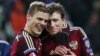 Russian soccer players Aleksandr Kokorin (left) and Pavel Mamayev (file photo)