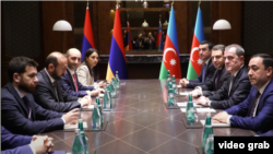 Turkey - The foreign ministers of Armenia and Azerbaijan meet in Istanbul, October 18, 2024.