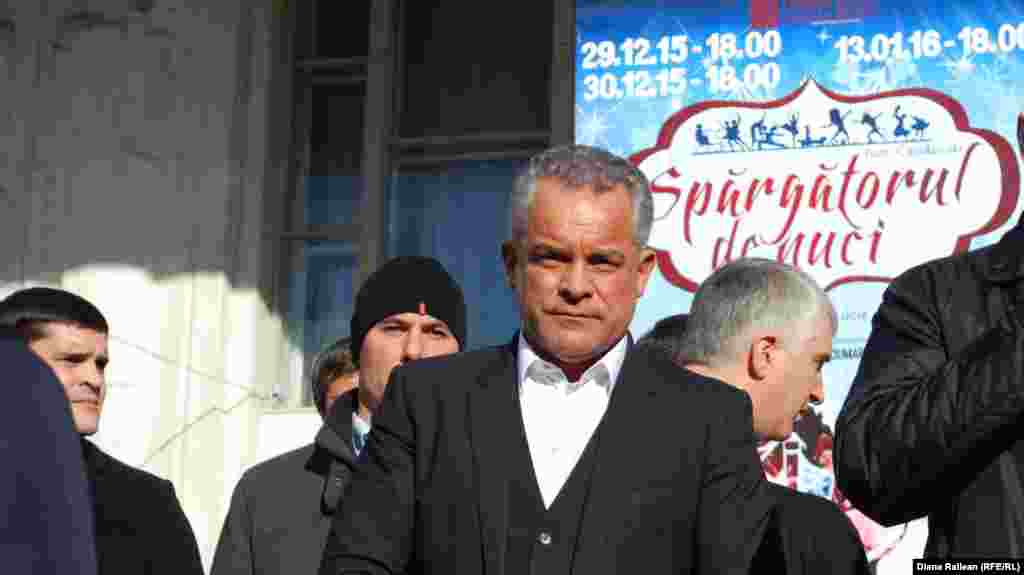 Vladimir Plahotniuc la mitingul din faţa Teatrului de Operă şi Balet