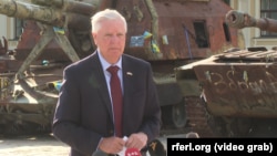 Сенатор-республіканець США Ліндсі Грем під час пресконференції. Київ, 10 липня 2026 року