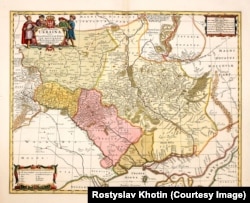 Генеральна карта України 1680 року, видана в Амстердамі та Оксфорді Йоганесом (Яном) Янссоном та Мозесом Пітом