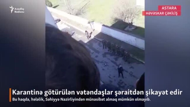 Karantinə götürülən bəzi vətəndaşlar şəraitdən narazıdır