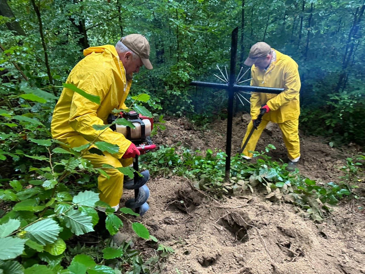 A Ukrainian expedition from the Dolya memorial search center carried out search and exhumation work in Poland, September 30, 2025