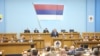 Milorad Dodik, predsjednik bh. entiteta Republika Srpska za govornicom u Skupštini RS, Banjaluka, 21. maj 2025. godine