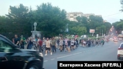 Протест против задержания губернатора, Хабаровск, 14 июля