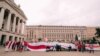 Акцыя ў падтрымку дэмакратычнай Беларусі. Рыга, Латвія, 10 кастрычніка 2020