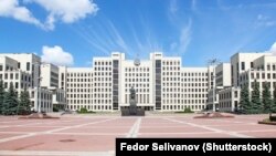 Belarus - The parliament building in Minsk.