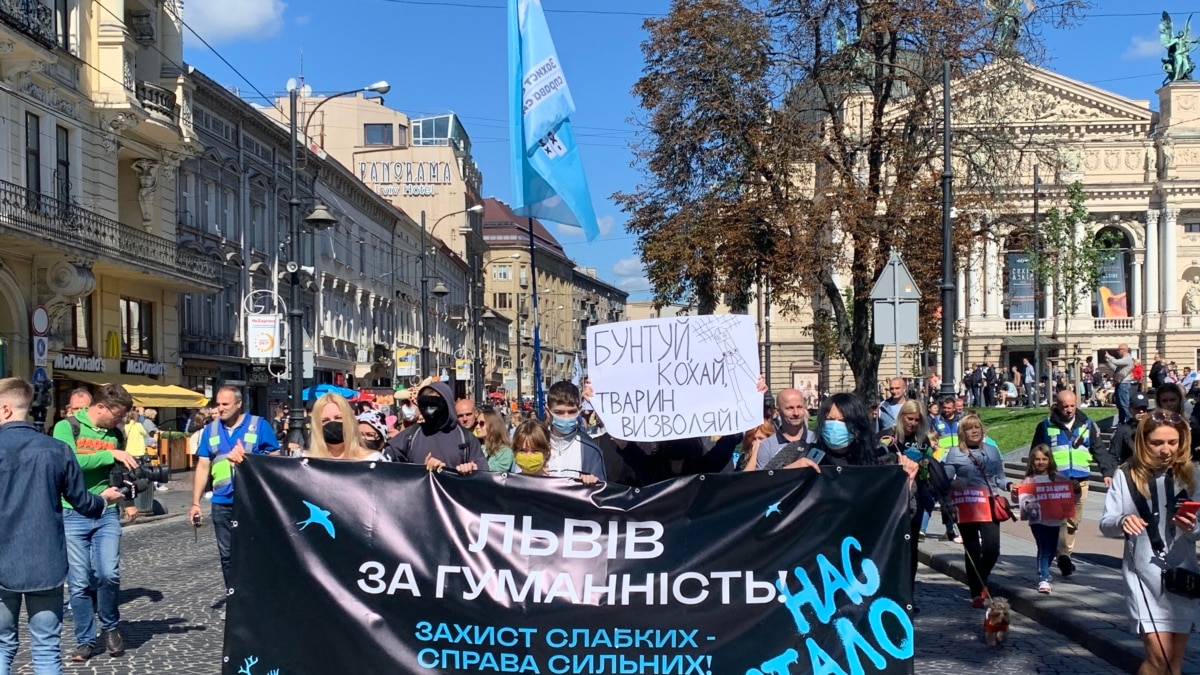 У Львові десятки людей підтримали акцію на захист тварин