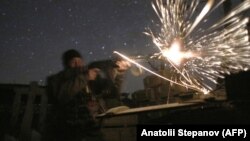 Ukrain harbysy orsýetçi separatistlere garşy söweşde, Awdiiwka, Donetsk regiony