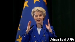 Predsjednica Europske komisije Ursula von der Leyen u Tirani, 23. 10. 2024.