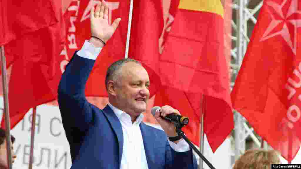 Președintele moldovean Igor Dodon.