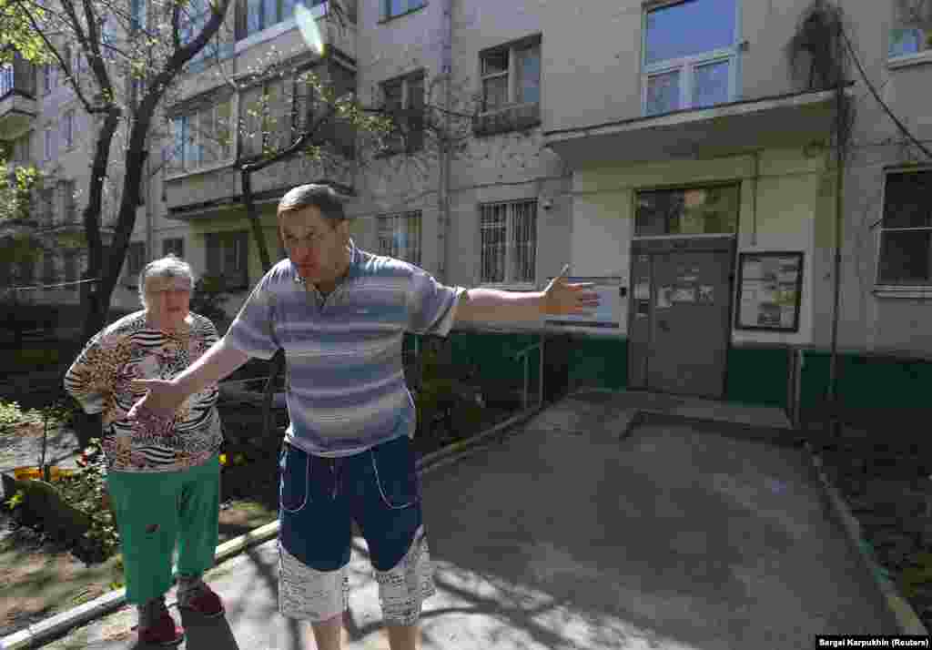 A recent (state-run) poll claims 80 percent of Muscovites support the removal of the decaying apartment blocks. According to Reuters photographer Sergei Karpukhin, these residents of an apartment block scheduled for demolition are supportive of the plan.