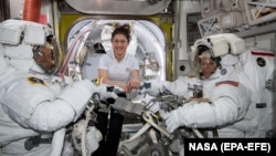 سه فضانورد آمریکایی در ایستگاه فضایی بین‌المللی