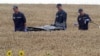 Ukraine -- Donetsk region - a piece of the wreckage of the Malaysia Airlines flight MH17