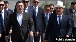 Садыр Жапаров жана Жеңишбек Токторбаев. Архив.