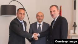 Ramush Haradinaj, Isa Mustafa and Fatmir Limaj 