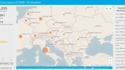 Мапа на СЗО со бројката на заразени од коронавирусот