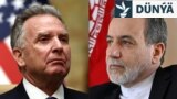 ABŞ-nyň Ýakyn Gündogar boýunça ýörite wekili Stiw Witkoff (çepte) we Eýranyň daşary işler ministri Abbas Arakçi.