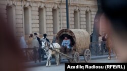 Bakıda "Əli və Nino" filminin çəkilişlərindən