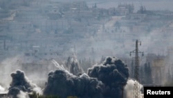 Pamje nga sulmet e reja të sotme në Kobani të Sirisë