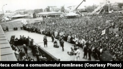 Adunarea populară din Piaţa Obor, cu prilejul sărbătoririi Zilei Recoltei la Bucureşti. (6 octombrie 1968)
