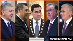 Коллаж. Марказий Осиё давлатлари раҳбарлари. Суратлар президентларнинг Фейсбукдаги расмий саҳифаларидан олинган. 