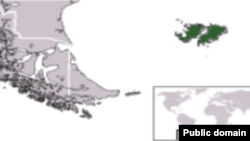 Мапа на Фокландските острови