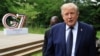 US President Donald Trump at the G7 summit in Evian-les-Bains, France, on June 16.