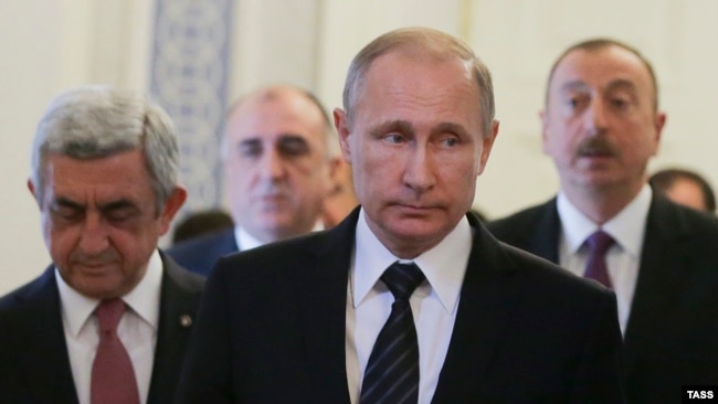 Serzh Sarkisian, Vladimir Putin və İlham Əliyev
