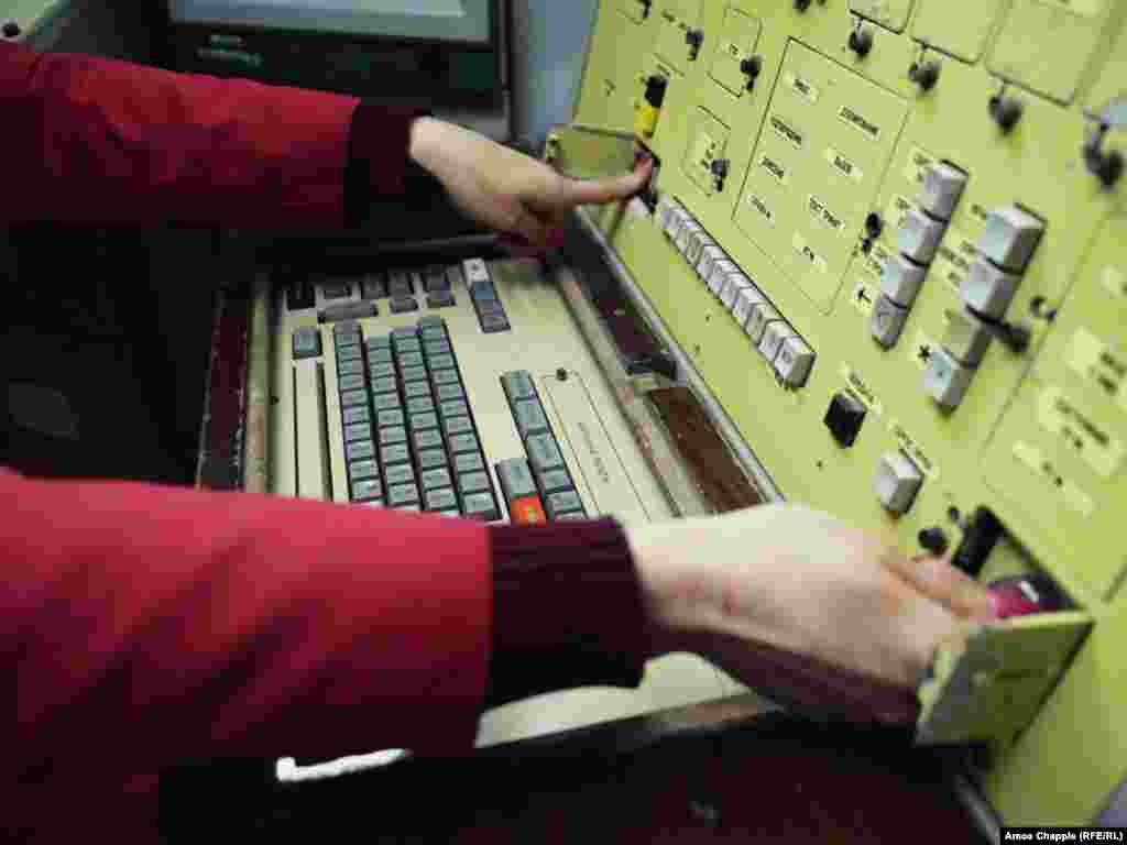 Once the code was entered, the two officers simultaneously needed to turn a key (right), then press the launch button (left). The &quot;four hands&quot; system made it impossible for anyone to launch a missile alone, according to the museum.