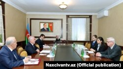 Naxçıvan Ali Məclisinin sədri Vasif Talıbov ATƏT müşahidəçiləri Filipo Ristoldo və Risto Hurme ilə görüşüb