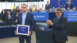 Олег Сенцов отримав премію Сахарова (відео)