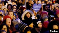 Belgija, protest žena na dan inauguracije Donalda Trampa, 20. januar 2016, Brisel