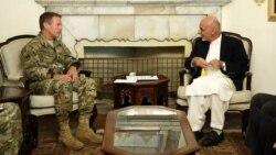 Генерал Остін Скот Міллер під час зустрічі з президентом Афганістану Ашрафом Гані, 7 жовтня 2017 року