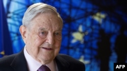 Miliardarul american George Soros, fondatorul și președintele Fundației pentru o Societate Deschisă, Bruxelles, 27 aprilie 2017